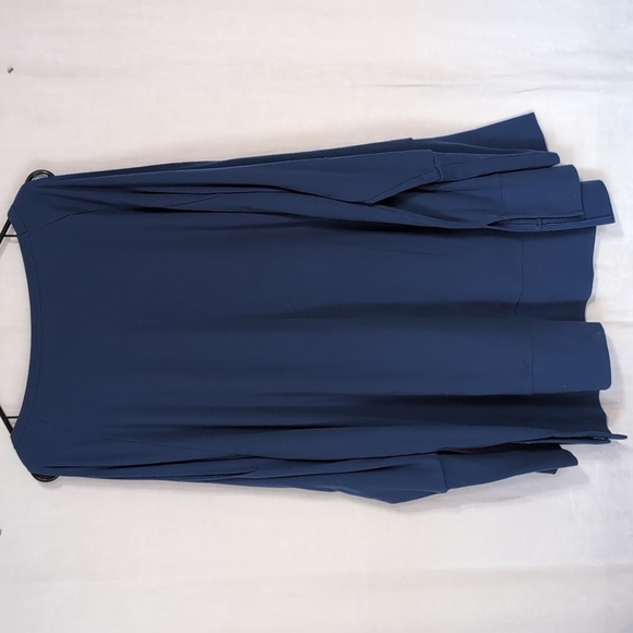Blue Long Split Sleeve Tunic Blouse Size XX-Large - Picture 5 of 6
